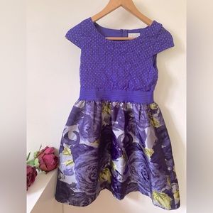 Blush Purple Floral Kids Dress